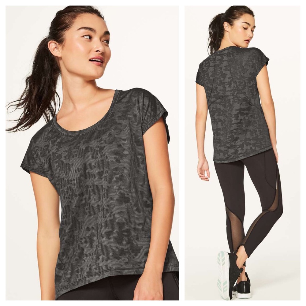 Lululemon Miles Ahead Short Sleeve Deep Camo